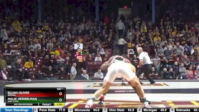 125 lbs Consi Of 8 #2 - Elijah Oliver, Indiana vs Malik Heinselman, Ohio State