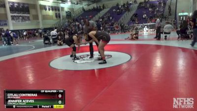 170 lbs Quarterfinal - Citlali Contreras, Palm Desert vs Jennifer Aceves, Coachella Valley