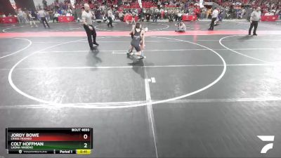 100 lbs Semifinal - Colt Hoffman, Laona-Wabeno vs Jordy Bowe, Crass Trained