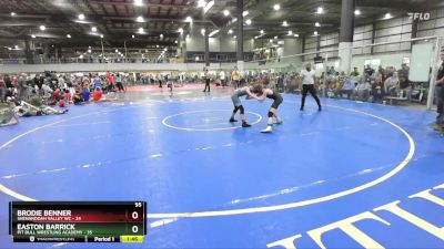 95 lbs Round 4 (6 Team) - Easton Barrick, PIT BULL WRESTLING ACADEMY vs Brodie Benner, SHENANDOAH VALLEY WC