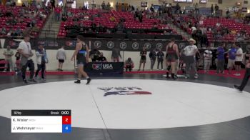 92 kg Cons 4 - Kael Wisler, Michigan Wrestling Club vs Jack Wehmeyer, Malvern Wrestling Club