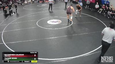 1A/2A 215 1st Place Match - Tucker Bohn, Buford vs Na`Gaevien Calhoun, Abbeville