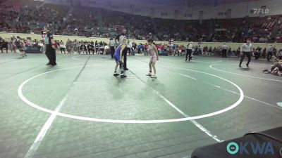 58 lbs Consi Of 16 #1 - Mia Pacheco, OKC Saints Wrestling vs Kaisan Thompson, Clinton Youth Wrestling