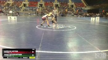 140 lbs Semis & 1st Wrestleback (8 Team) - Katelyn Vetter, W1-Minot vs Paige Baumgartner, W3-Bismarck