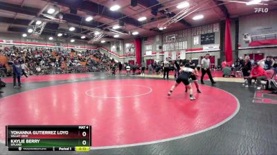 125 lbs Cons. Round 3 - KAYLIE BERRY, Upland vs Yohanna Gutierrez Loyola, Valley View