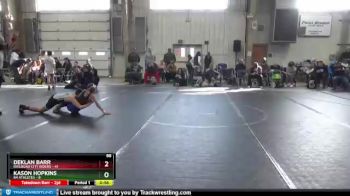 88 lbs Round 2 (8 Team) - Deklan Barr, Railroad City Riders vs Kason Hopkins, 84 Athletes