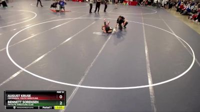 71 lbs Semifinal - August Kruse, Centennial Youth Wrestling vs Bennett Sorensen, MN Elite Wrestling Club