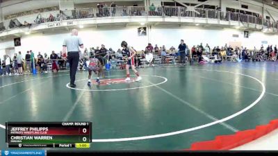 56 lbs Champ. Round 1 - Christian Warren, Indiana vs Jeffrey Philipps, Patriots Wrestling Club