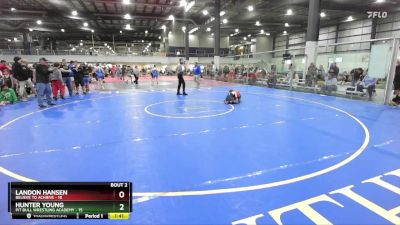 75 lbs Round 1 (6 Team) - Hunter Young, PIT BULL WRESTLING ACADEMY vs Landon Hansen, BELIEVE TO ACHIEVE