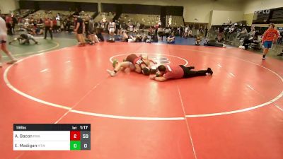 116 lbs Rr Rnd 8 - Asher Bacon, Roundtree Wrestling Academy Black vs Evan Madigan, Maine Trappers