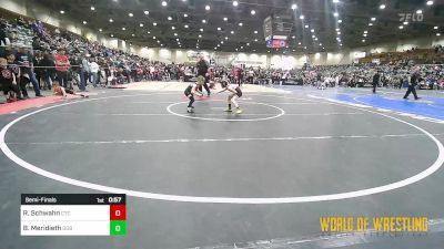 43 lbs Semifinal - Remmi Schwahn, Chandler Takedown Club vs Ben Meridieth, GGB Ohio