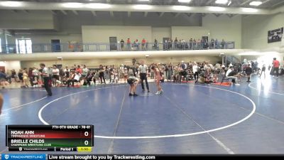 78-81 lbs Round 3 - Noah Ahn, Timpanogos Wrestling vs Brielle Childs, Champions Wrestling Club