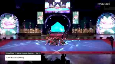Cape Youth Lightning [2020 Show Cheer 2 - Junior Peewee - Medium Day 2] 2020 Pop Warner National Cheer & Dance Championship