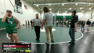 285 lbs Cons. Round 2 - Wyatt Panther, Natrona County vs Hayden St Clair, Lander Valley