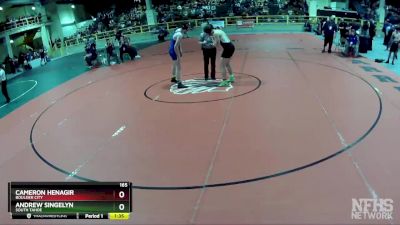 165 lbs Quarterfinal - Andrew Singelyn, South Tahoe vs Cameron Henagir, Boulder City