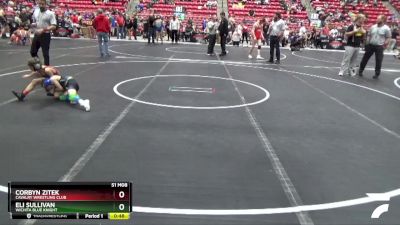 49 lbs Semifinal - Eli Sullivan, Wichita Blue Knight vs Corbyn Zitek, Cavalry Wrestling Club