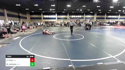 113 lbs Consi Of 8 #2 - Krew King, King Wrestling vs Marques Johnson, Cimarron Bad Boys