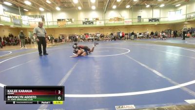 52-60 lbs Round 1 - Brooklyn Agosto, Jr. Kaws Wrestling Club vs Kailee Karanja, Ozark