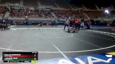 D1-132 lbs Quarterfinal - Carmine Cruz, Sunnyside H.S. vs Dallas Robinson, Desert Ridge