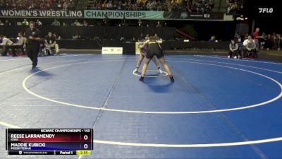 143 lbs Semifinal - Maddie Kubicki, Presbyterian vs Reese Larramendy, Iowa