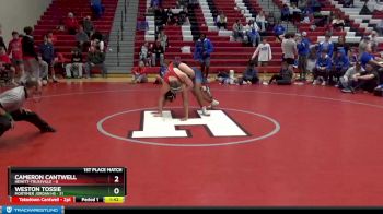 182 lbs Placement (12 Team) - Cameron Cantwell, Hewitt-Trussville vs Weston Tossie, Mortimer Jordan HS