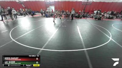 92 lbs Cons. Round 1 - Lily Baker, Freedom Wrestling Club vs Amiya DAoust, X-Factor Elite Wrestling