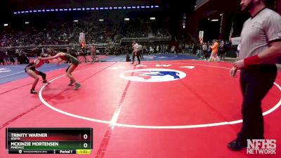 100 lbs Semifinal - McKinzie Mortensen, Pinedale vs Trinity Warner, South