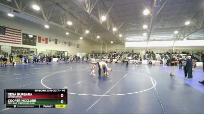 40 lbs Round 1 - Cooper McClure, Fremont Wrestling Club vs Xena Burgara, 208 Spartans