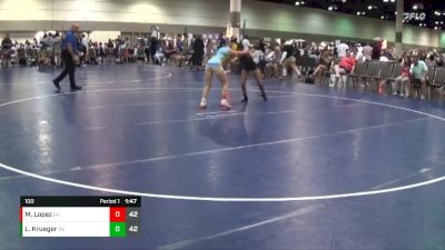 100 lbs Placement Matches (16 Team) - Miabella Lopez, SOWA vs Liza Krueger, SD Heat