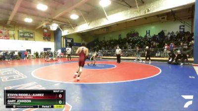 120 lbs Champ. Round 1 - Ethyn Riddell-Juarez, Calvary Chapel Downey vs Gary Johnson, Palm Desert