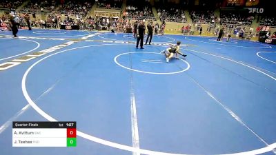 70-73 lbs Quarterfinal - Alyvia Kvittum, Salina Wrestling Club vs Jevson Teehee, Piedmont