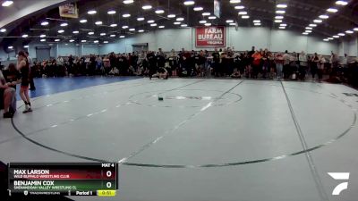 78 lbs Cons. Round 3 - Benjamin Cox, Shenandoah Valley Wrestling Cl vs Max Larson, Wild Buffalo Wrestling Club