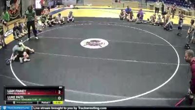 80 lbs Round 5 (6 Team) - Liam Finney, Carolina Reapers vs Luke Paitl, Summerville Takedown Club