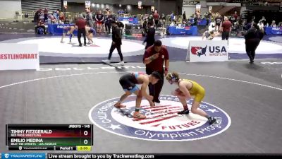 145 lbs 1st Place Match - Timmy Fitzgerald, Red Wave Wrestling vs Emilio Medina, Beat The Streets - Los Angeles