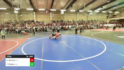 157 lbs Consi Of 8 #1 - Alex Herrera, Pikes Peak Warriors vs Tyler Cholas, Bear Cave Wrestling Club