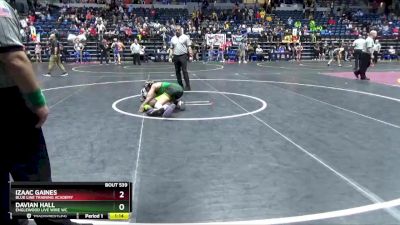 126 lbs Quarterfinal - Davian Hall, Englewood Live Wire WC vs Izaac Gaines, Blue Line Training Academy