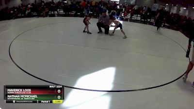 14 lbs Cons. Round 1 - Nathan McMichael, Gothenburg Jr. Wrestling vs Maverick Loos, Norris Wrestling Club