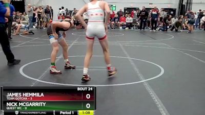 106 lbs Round 6 (8 Team) - Nick McGarrity, Quest WC vs James Hemmila, Team Gotcha