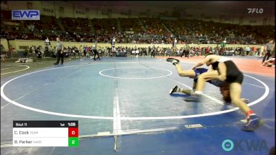 112 lbs Round Of 16 - Colby Cook, Team Tulsa Wrestling Club vs Brody Parker, Harrah Little League Wrestling