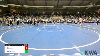 112 lbs Consi Of 4 - Karver Baker, Broken Arrow Wrestling Club vs Jack Steffan, Team Tulsa Wrestling Club