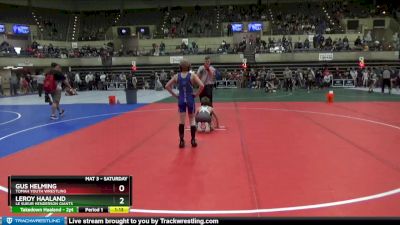 90 lbs Quarterfinal - Gus Helming, Tomah Youth Wrestling vs LeRoy Haaland, Le Sueur Henderson Giants