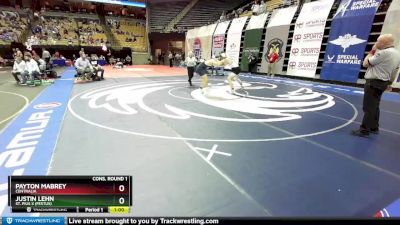 215 Class 1 lbs Cons. Round 1 - Payton Mabrey, Centralia vs Justin Lehn, St. Pius X (Festus)