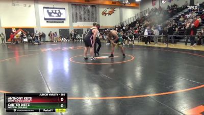 285 lbs Semifinal - Anthony Keys, Cedar Rapids Kennedy vs Carter Dietz, Western Dubuque