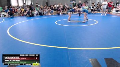 110 lbs Round 2 - Maya Lindauer, Thurston County Wrestling Club vs Ramona Reinitz, CNWC Concede Nothing Wrestling Club