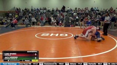 287 lbs Quarterfinal - Jack Hawkins, Mortimer Jordan HS vs Luke Sparks, Hartselle