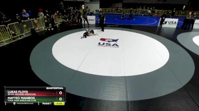 56 lbs Quarterfinal - Lukas Floyd, So Cal Hammers Wrestling vs Matteo Manibog, Total Kaos Wrestling Club