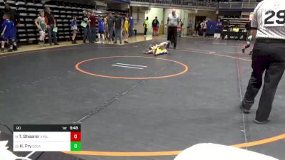 90 lbs Consi Of 16 #1 - Trevor Shearer, Apollo-Ridge vs Hunter Fry, Cocalico