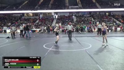 72 lbs Champ. Round 1 - Rylan Keller, Oakley vs Abel Mixon, Derby