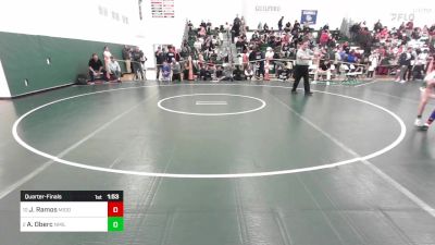 106 lbs Quarterfinal - Joshua Ramos, Middletown vs Alex Oberc, New Milford