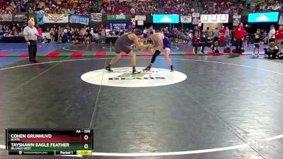 AA - 205 lbs Champ. Round 1 - Cohen Grunhuvd, Butte vs Tayshawn Eagle Feathers, Billings West